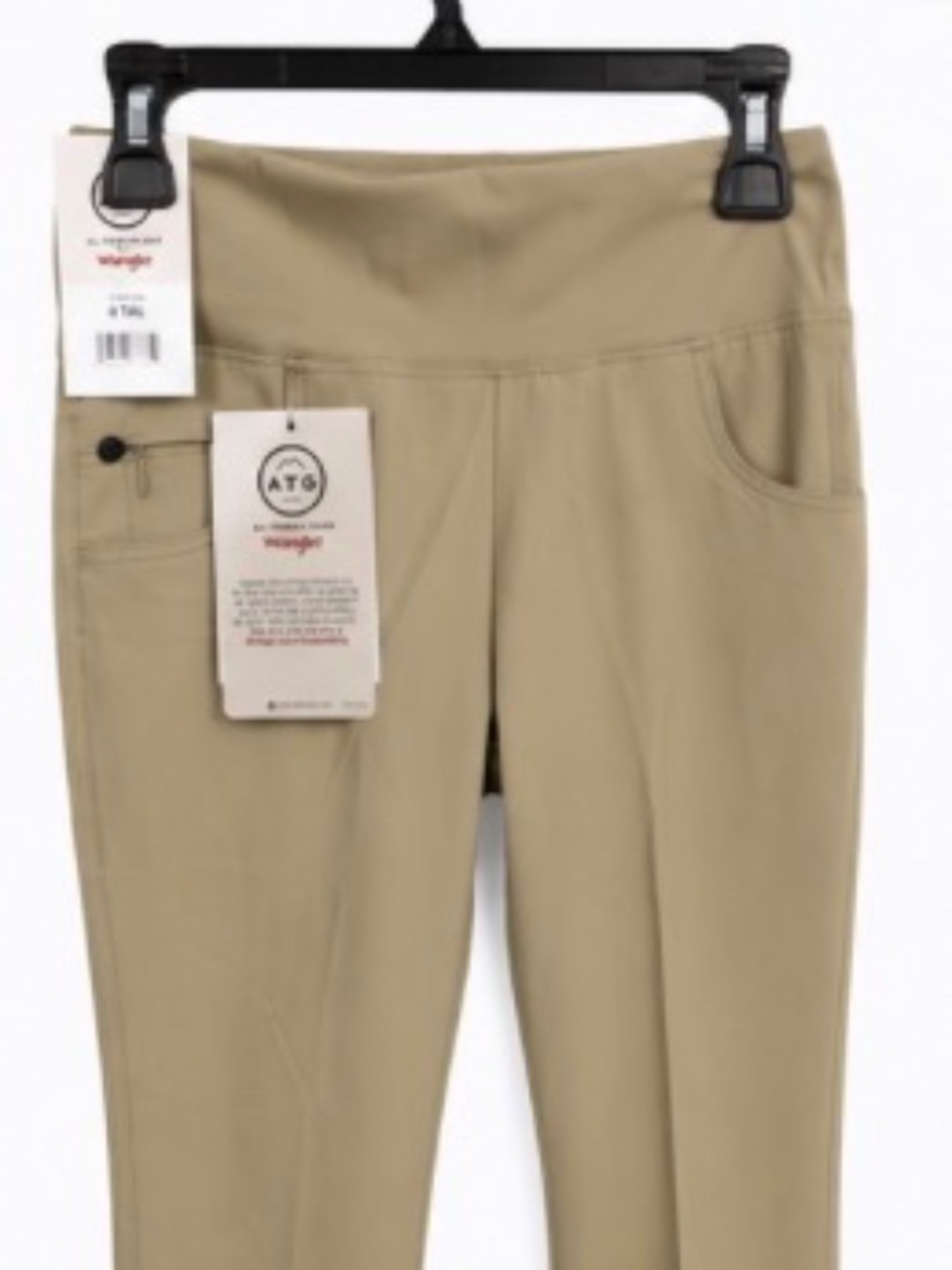 Wrangler ATG Womens Performance Pants Khaki Tan Size 0 Tall NWT - Picture 7 of 7